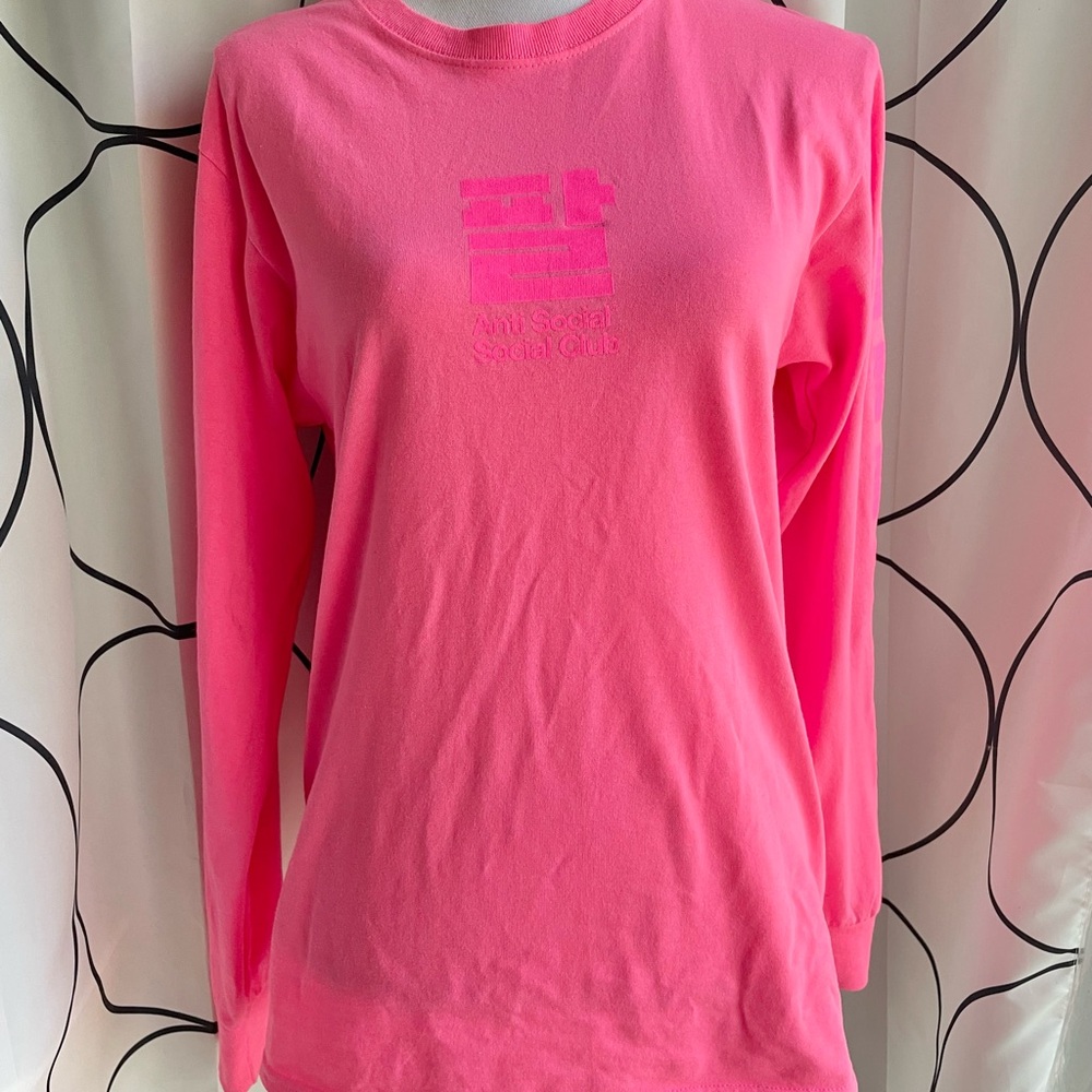 ASSC Anti Social Social Club Sesame Oil Pink 팔 Long Sleeve Graphic Tee